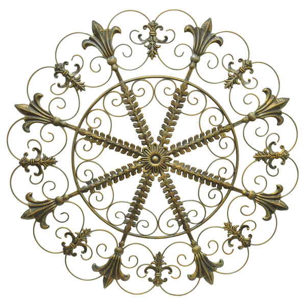 Three Hands Co. Circular Metal Scroll Wall DÃ©cor | Wayfair